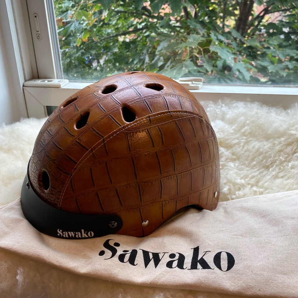 Sawako Crocodile Brown Helmet